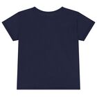 Girls Navy Blue Sequin T-Shirt, 1, hi-res