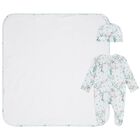 Baby Girls Mint Floral Babygrow Set, 1, hi-res