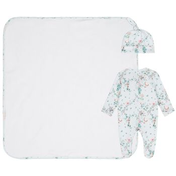 Baby Girls Mint Floral Babygrow Set