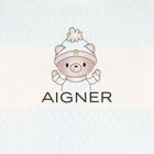 Baby Boys Ivory & Blue Teddy Bear Logo Babygrow, 2, hi-res
