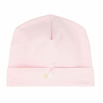 Baby Girls Pink Polka Dot Hat