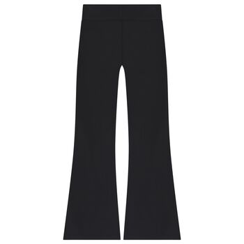 Girls Black Logo Leggings