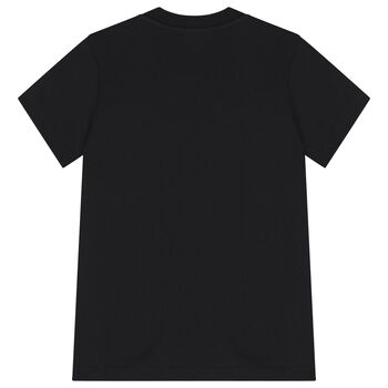 Boys Black Zig Zag Logo T-Shirt