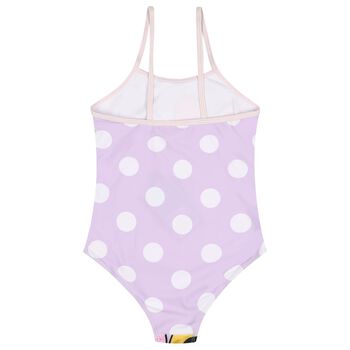 ملابس سباحة بشعار ميكي ماوس وديزي باللون البنفسجي للبنات 