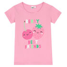 طقم شورت باللون الوردي للبنات, 1, hi-res