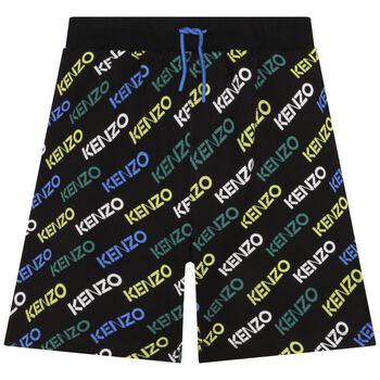 Boys Black Logo Shorts