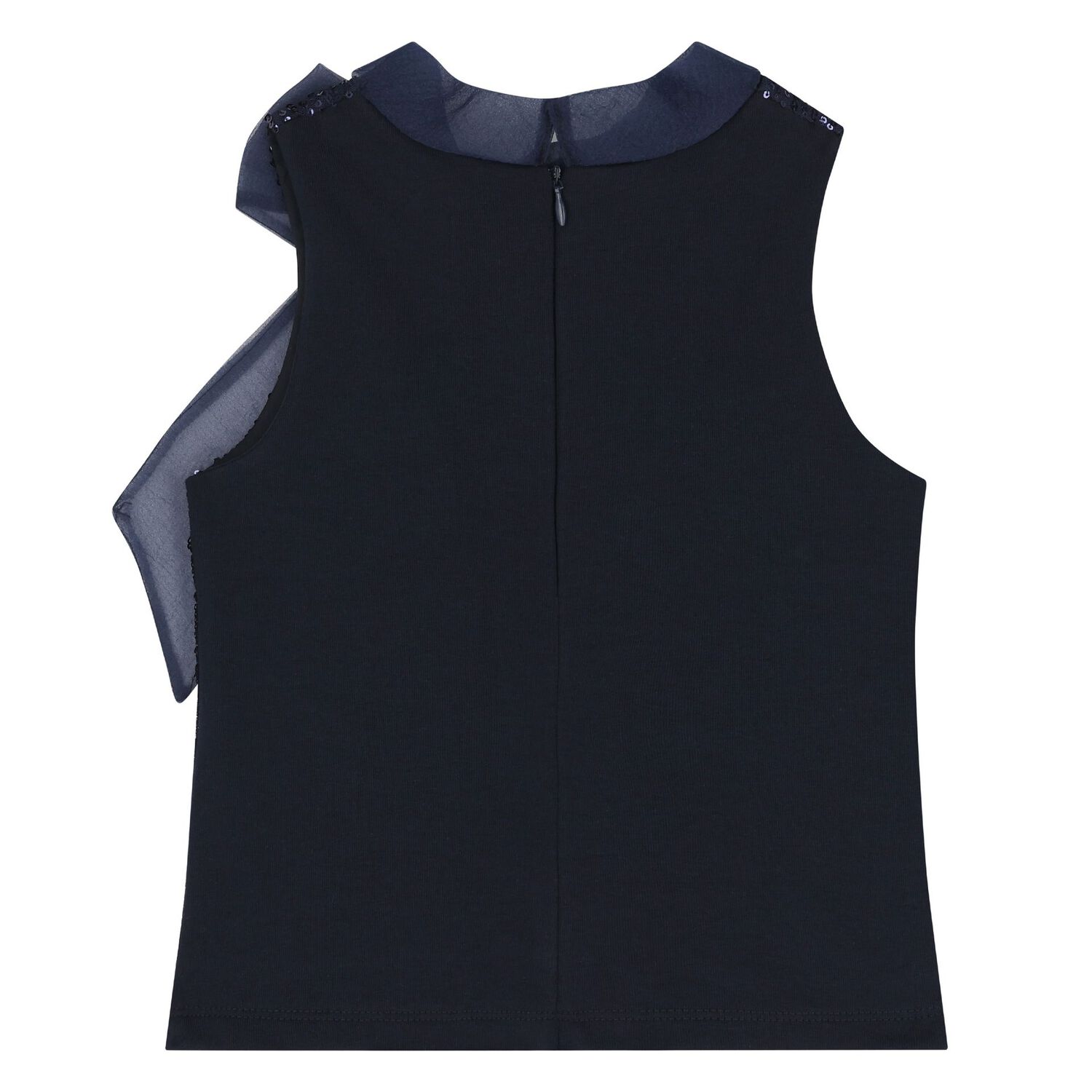 Girls Navy Blue Bow Sequin Skirt Set, 1, hi-res image number null