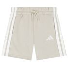 Beige Logo Shorts, 1, hi-res