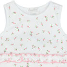 Baby Girls White Garden Rose Romper, 1, hi-res