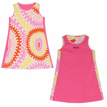 Girls Pink Logo Dress