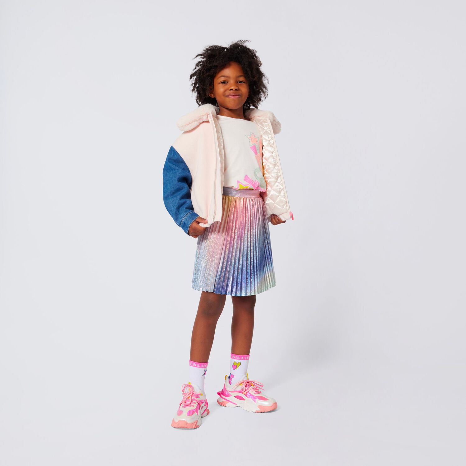 Girls Pink Long Sleeve Top, 1, hi-res