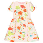 Girls Pink Crystal Special Occasion dress, 1, hi-res