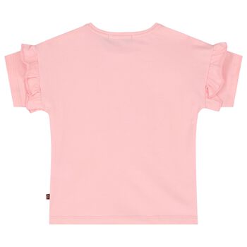 Younger Girls Pink & Gold Logo Heart T-Shirt