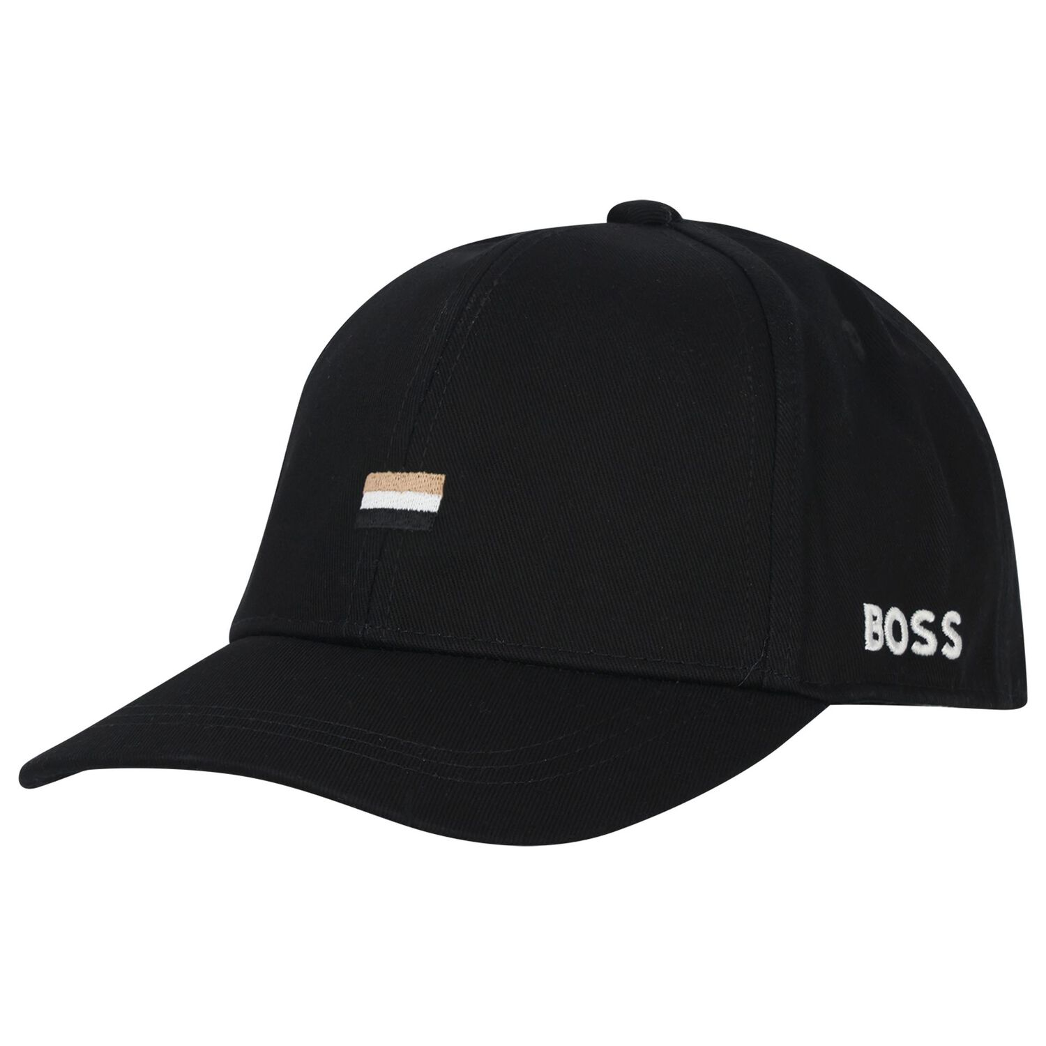 Boys Black Logo Cap, 1, hi-res