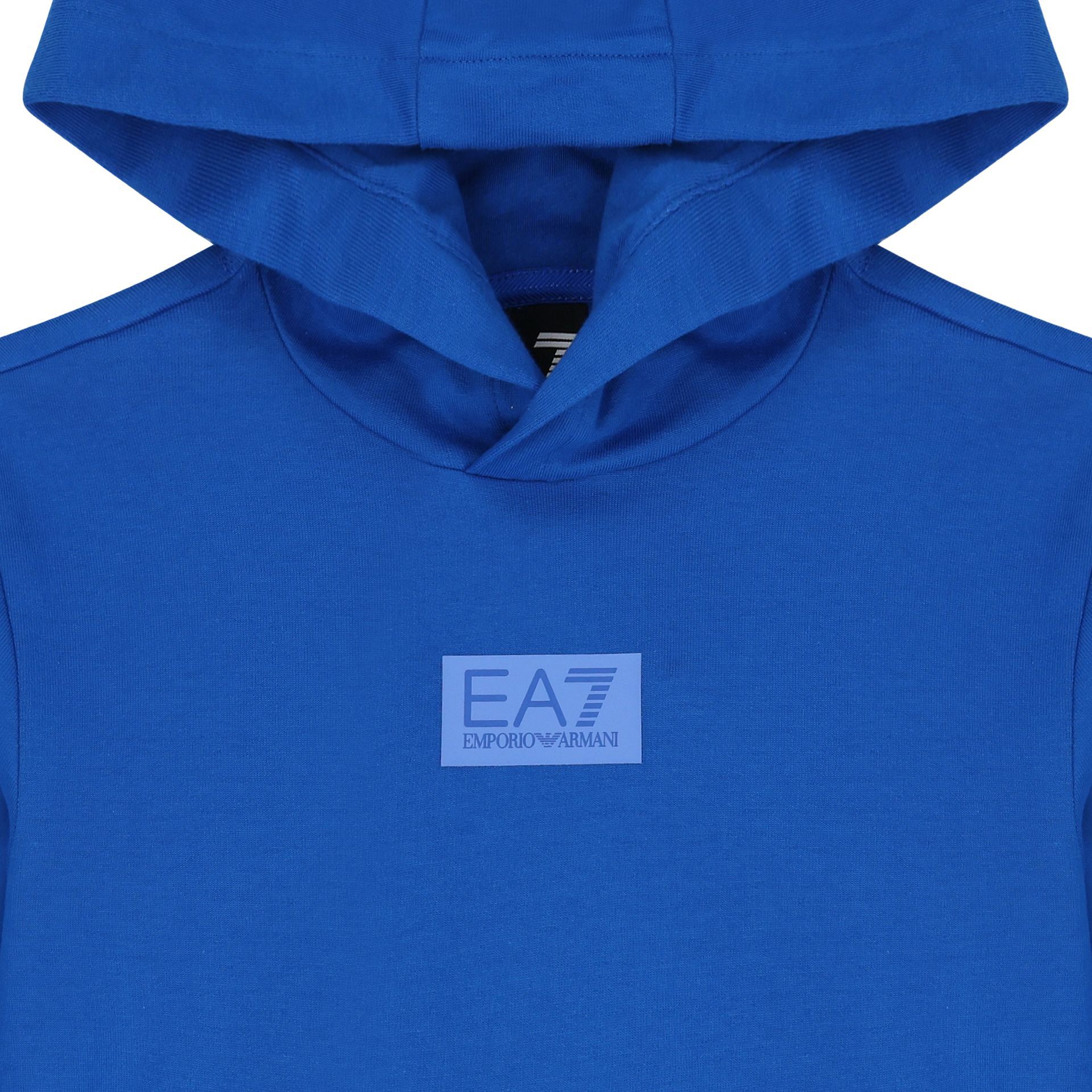 EA7 Emporio Armani Boys Blue Logo Sweatshirt | Junior Couture USA