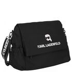 Black Ikonik Karl Logo Changing Bag, 1, hi-res