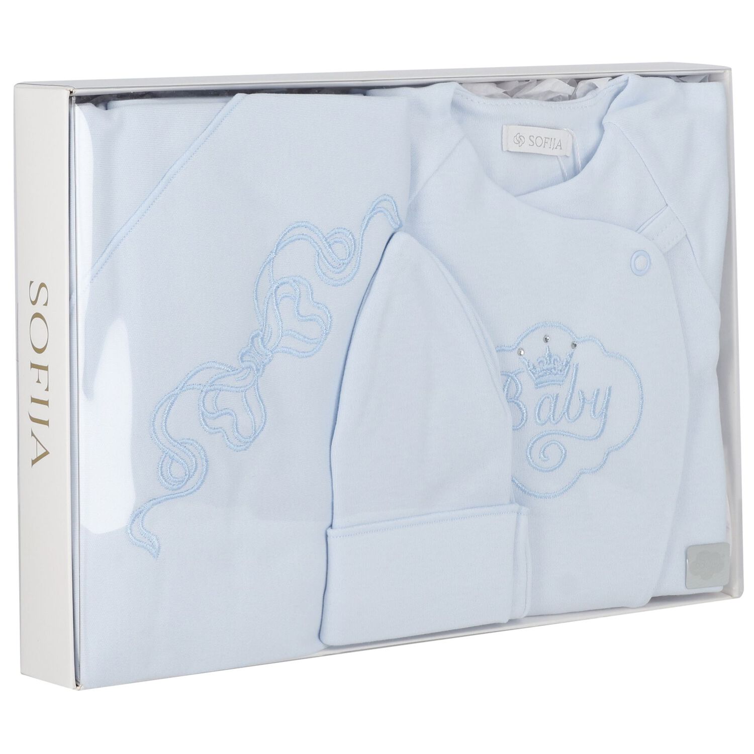 Baby Boys Blue Babygrow Gift Set, 1, hi-res image number null
