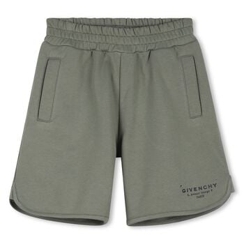 Boys Green Logo Shorts