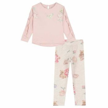 Girls Pink Leggings Set