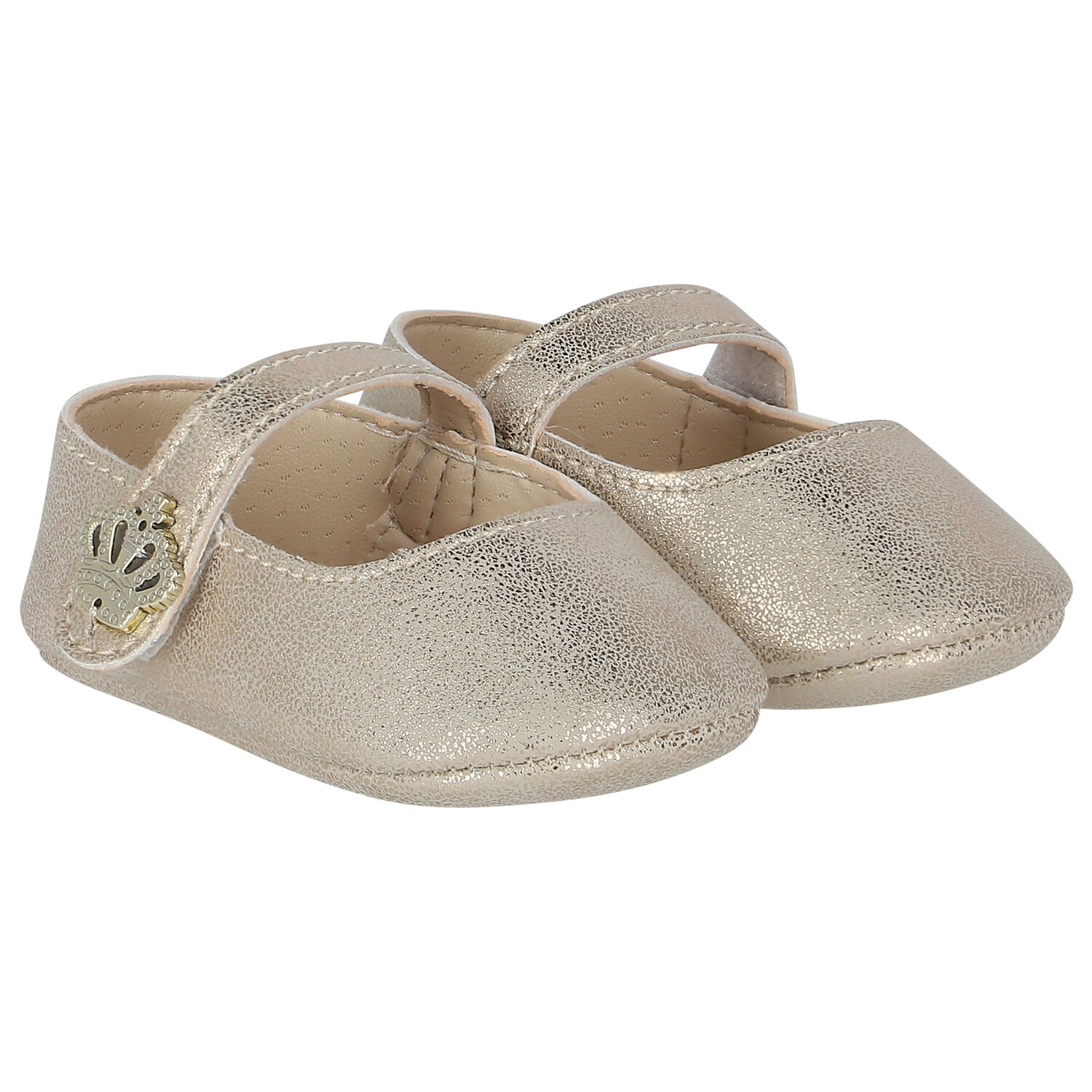 حذاء بنات ما قبل المشى باللون الذهبى, 1, hi-res image number null
