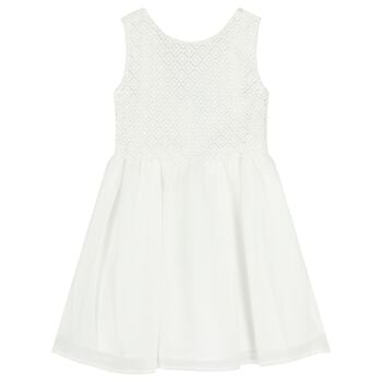 Girls White Lace Dress