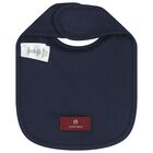 Baby Boys Navy Blue Logo Bib, 3, hi-res