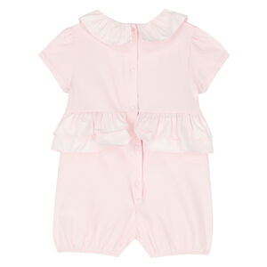 Baby Girls Pink Bow Romper