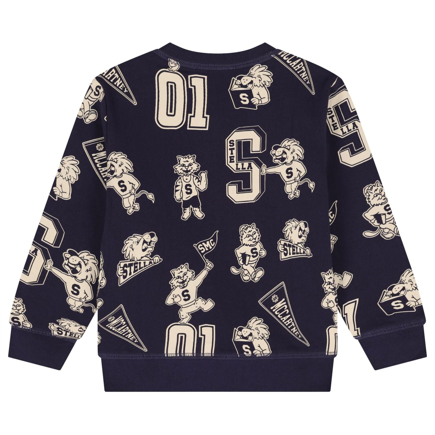 Boys Navy Blue Lion & Tiger Sweatshirt, 1, hi-res