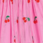 Younger Girls Pink Tulle Cherry Skirt, 1, hi-res