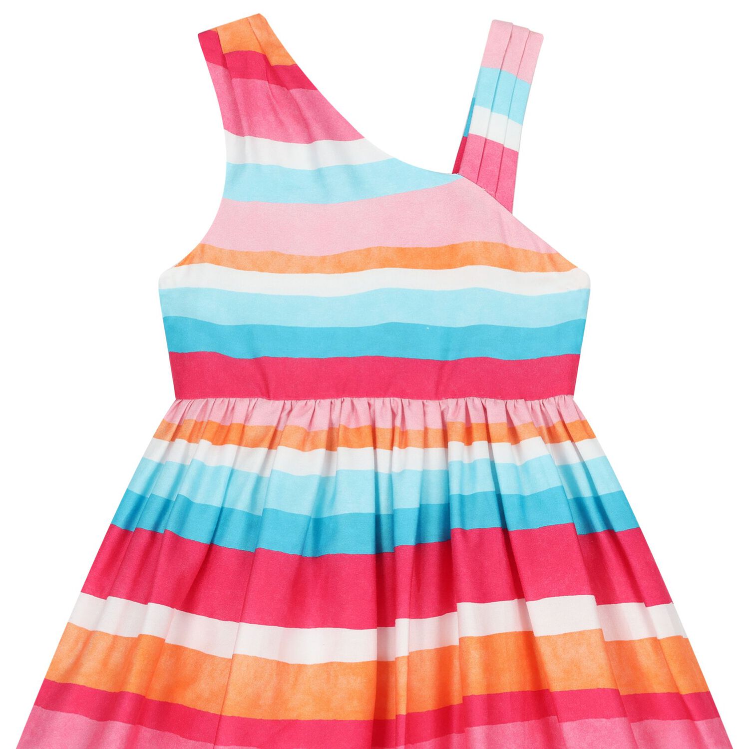 Girls Multi-Coloured Striped Dress, 1, hi-res image number null
