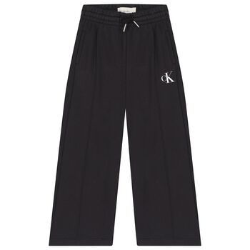 Calvin Klein Girls Black Logo Trousers, 1 Girls Black Logo Trousers