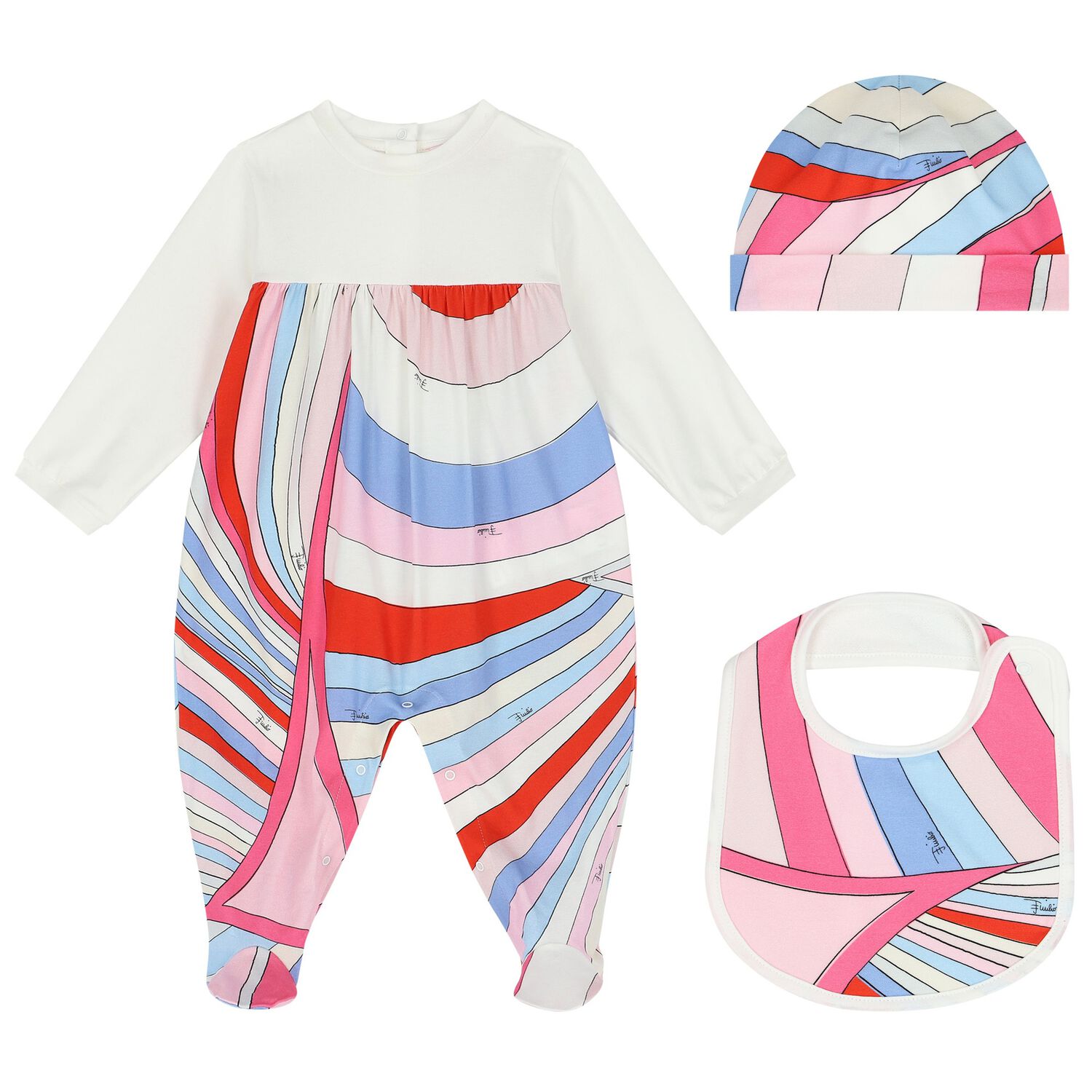 Baby Girls Multi-Coloured Iride Babygrow Gift Set, 1, hi-res
