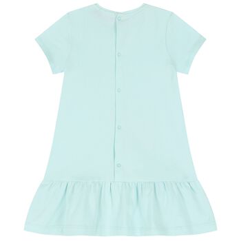 Younger Girls Aqua Logo Bag Dress