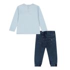 Baby Boys Blue Teddy Bear Joggers Set, 1, hi-res