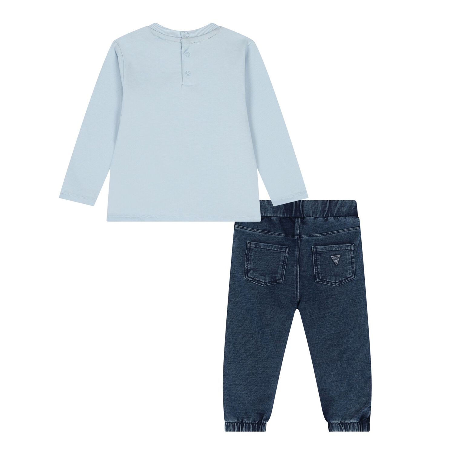 Baby Boys Blue Teddy Bear Joggers Set, 1, hi-res