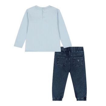 Baby Boys Blue Teddy Bear Joggers Set