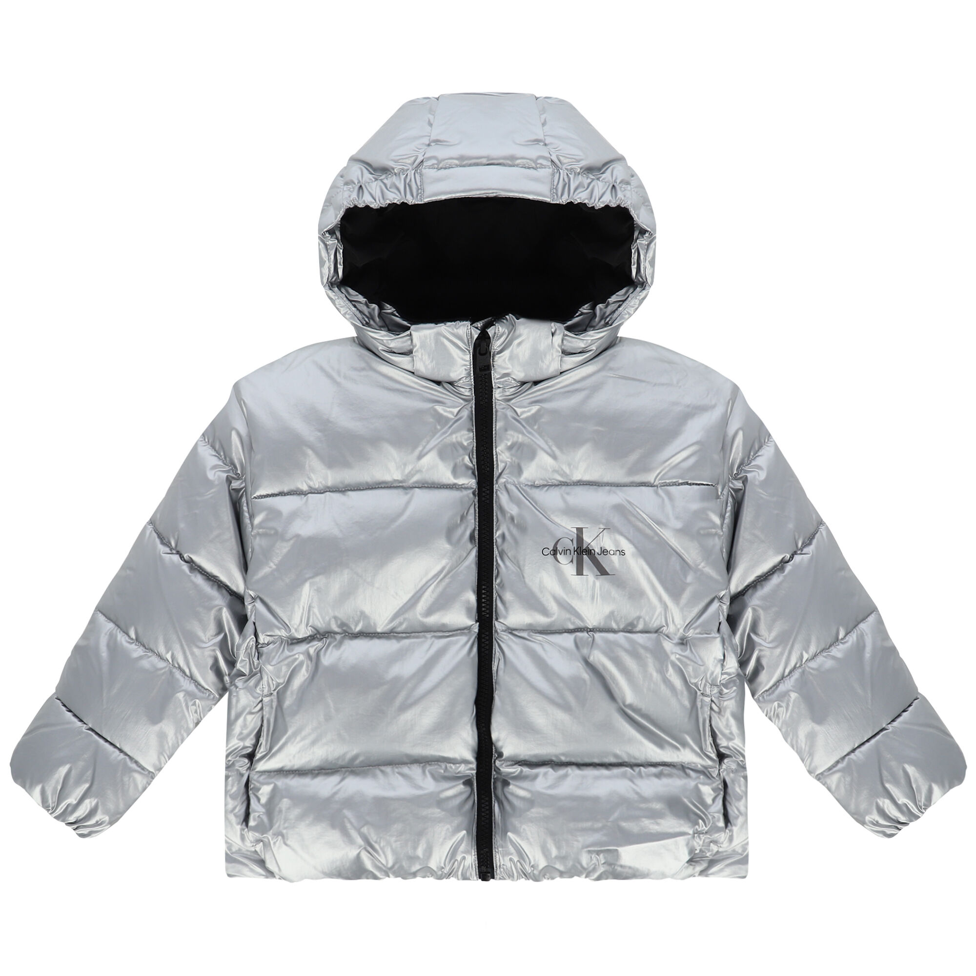 Girls silver cheap puffer coat