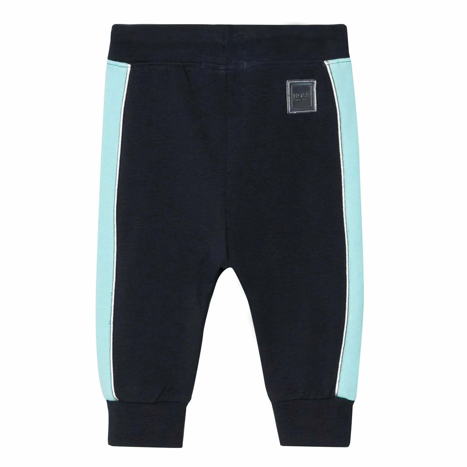 Younger Boys White & Blue Logo Joggers, 1, hi-res image number null