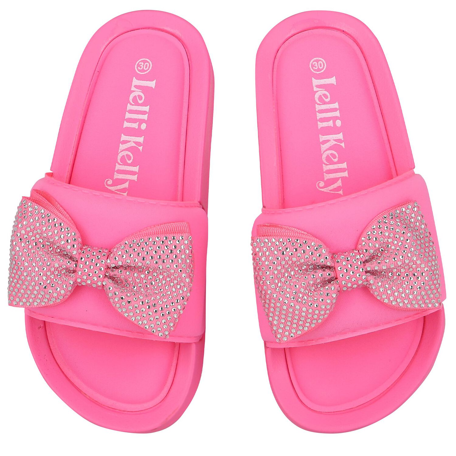 Girls Pink Butterfly Sliders, 1, hi-res image number null
