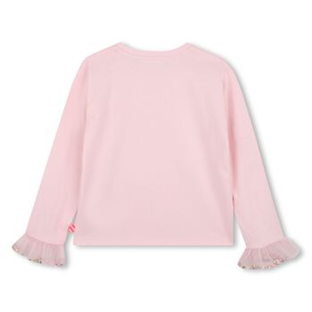Girls Pink Heart Long Sleeve Top