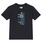 Boys Navy Blue Logo T-Shirt, 2, hi-res