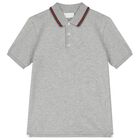 Boys Grey Polo Shirt, 1, hi-res