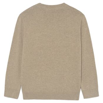 Boys Beige Knitted Jumper