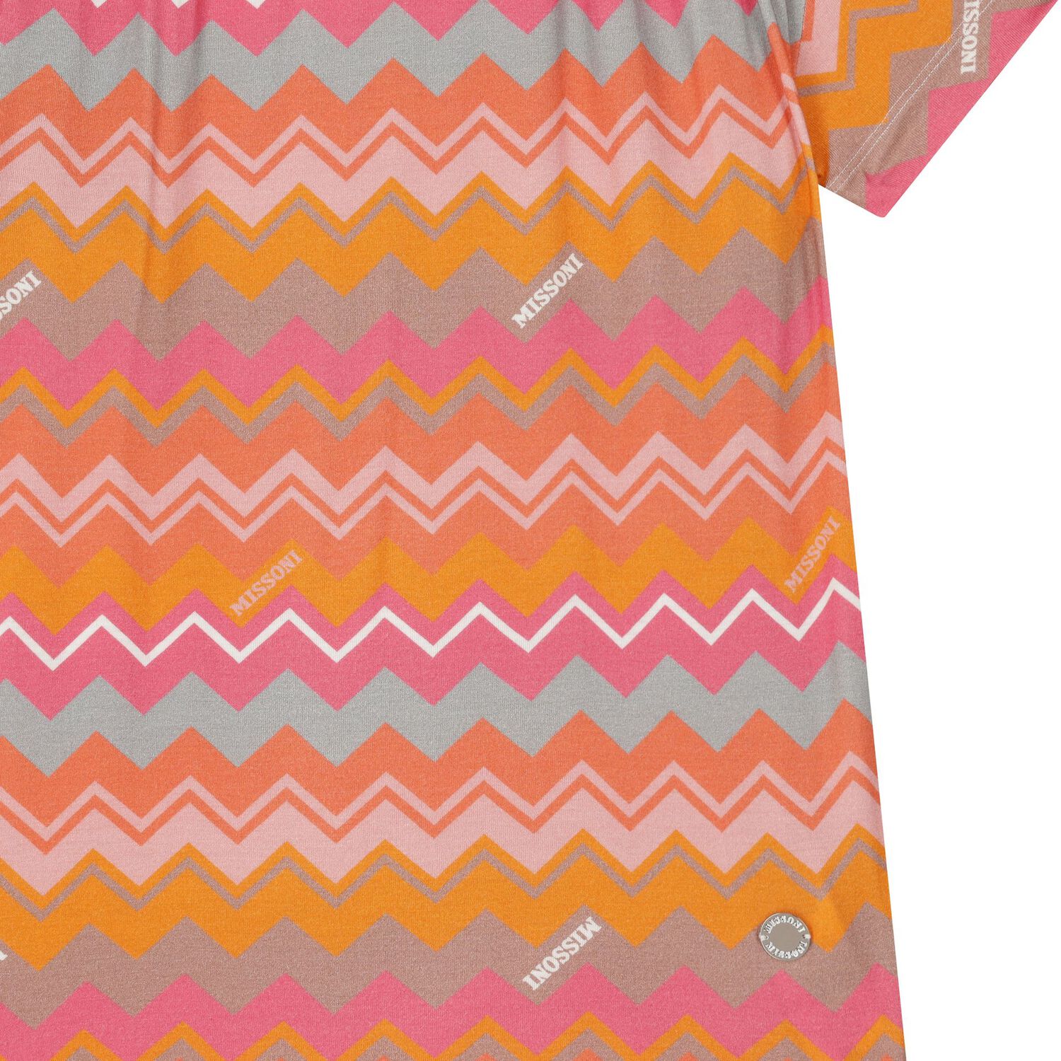 Girls Pink & Orange Zig Zag Dress, 1, hi-res