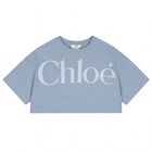 Girls Mini Me Blue Logo T-Shirt, 1, hi-res