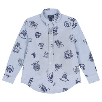 Boys Blue Logo Shirt