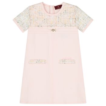 Girls Pink Logo Dress