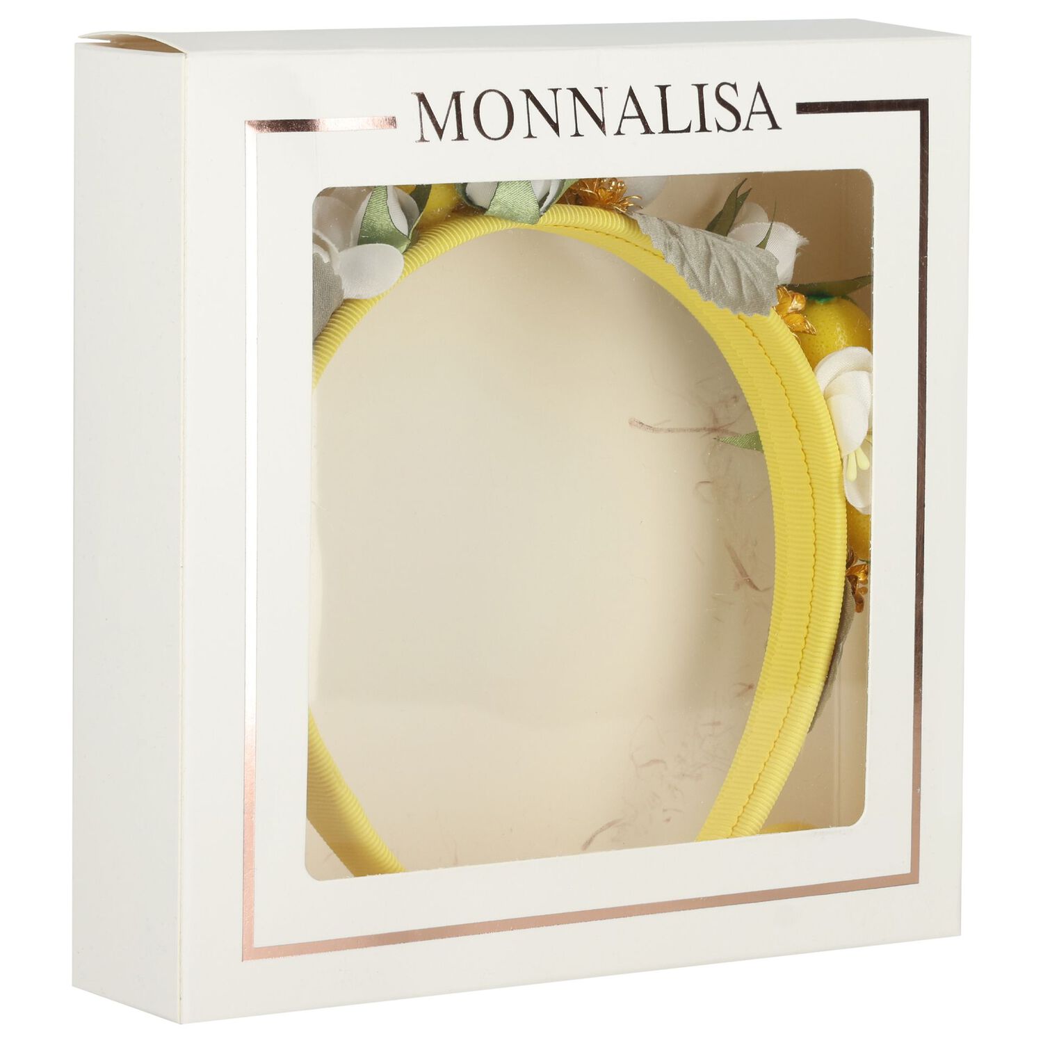 Girls Yellow Floral & Lemon Headband, 1, hi-res