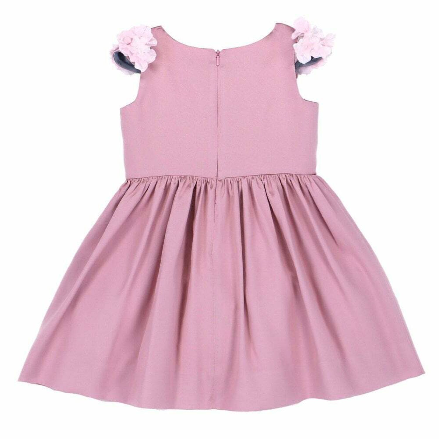 Girls Pink Satin Special Occasion Dress, 1, hi-res image number null