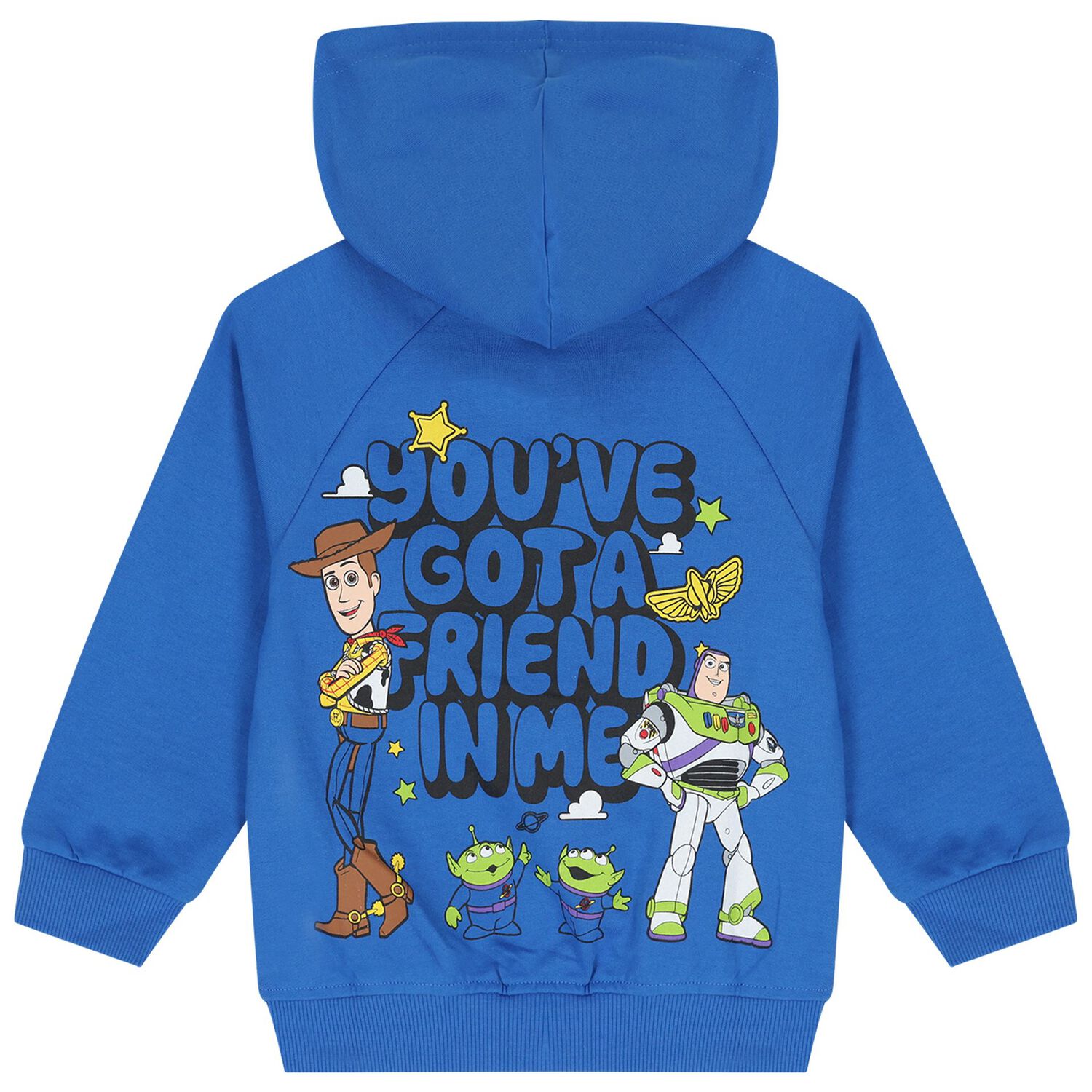 Boys Blue Toy Story Disney Hooded Zip Up Top, 1, hi-res